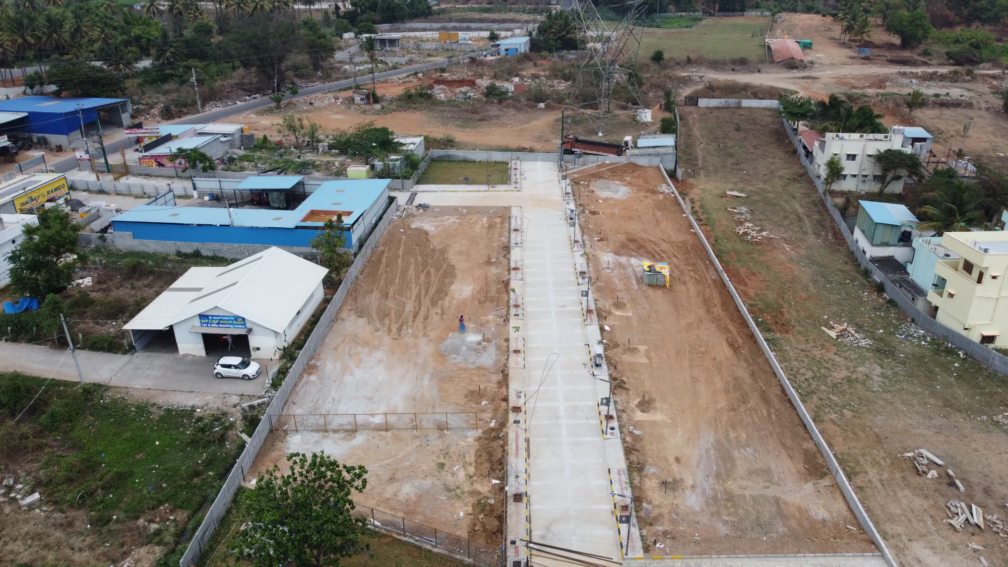 Big Bell Enclave — developed plots and concrete road