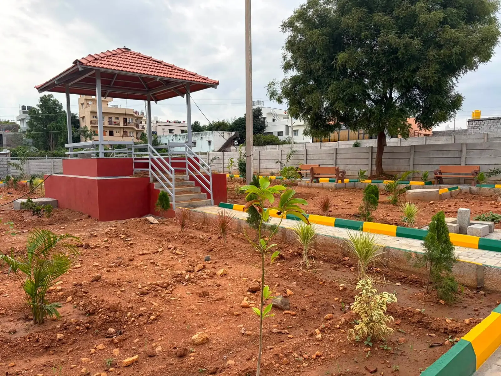 Samartha Layout — landscaped park and gazebo